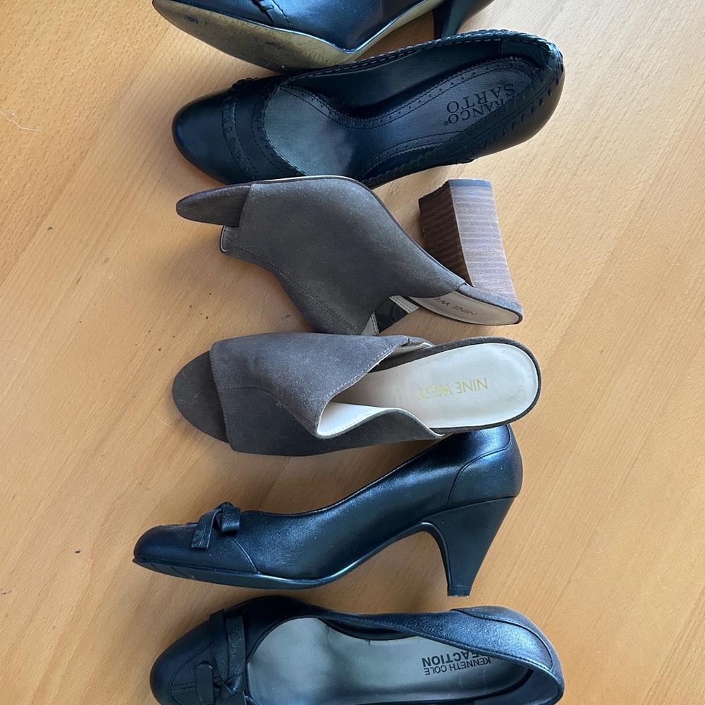 Franco Sarto Elegant Black and Brown Heels